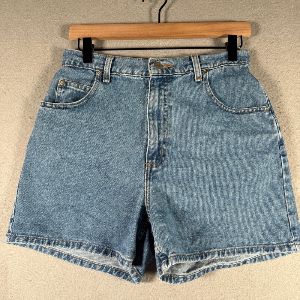 Honors Vintage High Waisted Denim Mom Shorts Blue 100 Cotton Size 8 28 Waist